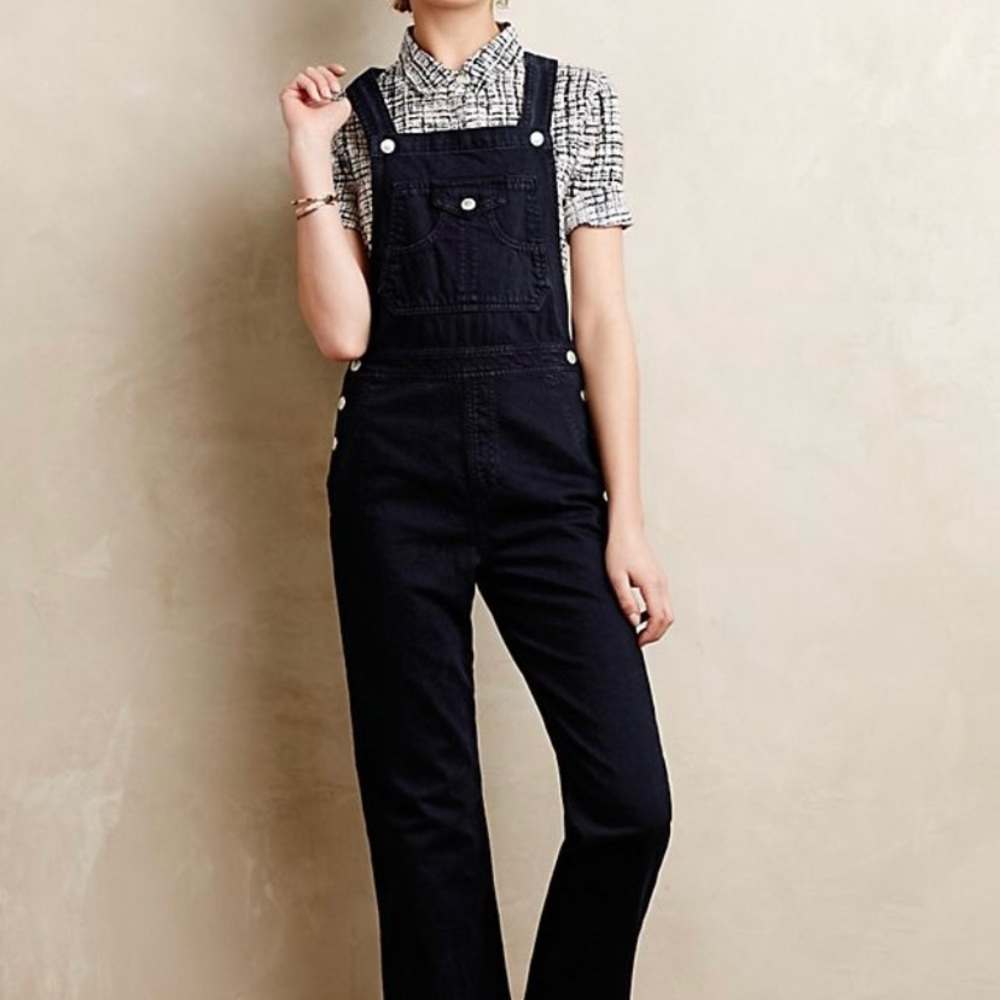 Alexa Chung for AG Adriano Goldschmied Tennessee Overalls in black
